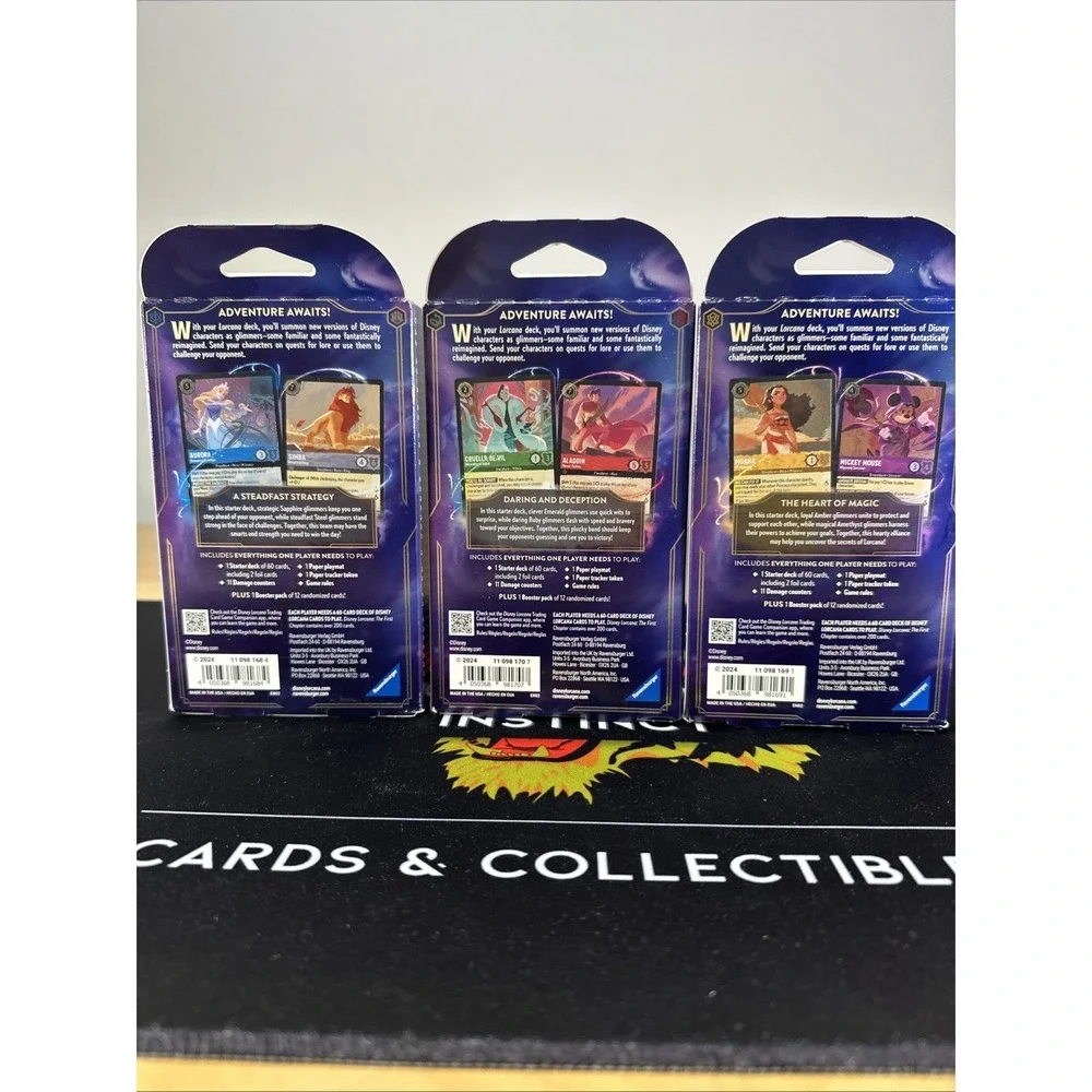 Disney Lorcana The First Chapter Set Of 3 Starter Decks Sealed!